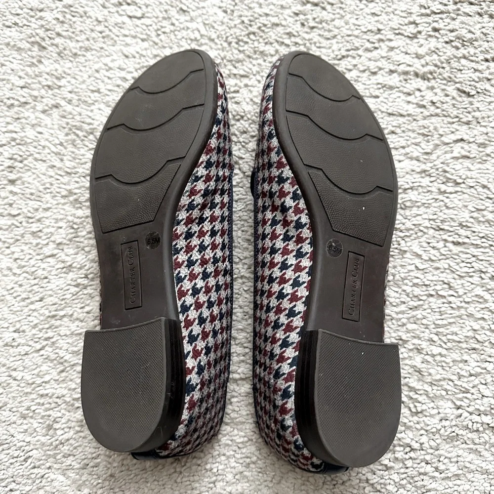 Charter Club Women's Houndstooth Loafers - Red and Navy - Picture 4 of 6